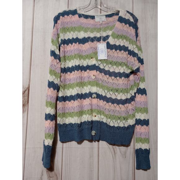 Absolutely‎ Crochet Knit Cardigan Sweater - Size Medium - Picture 1 of 8
